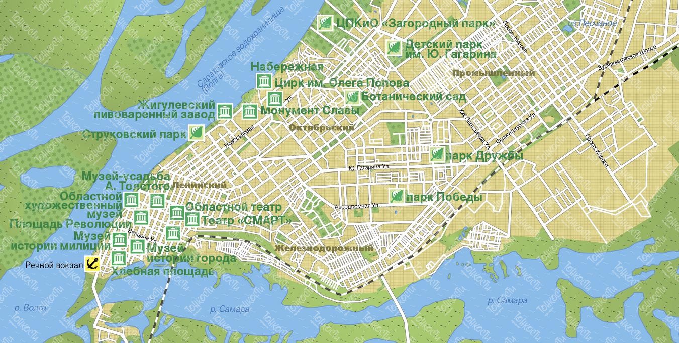 Подробная карта города луга