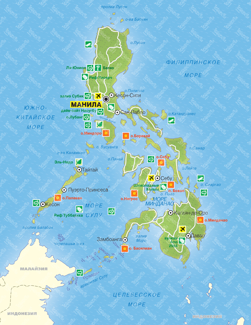 Филиппины на карте мира