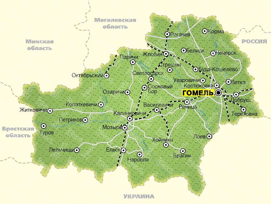 Карта санаториев белоруссии по областям