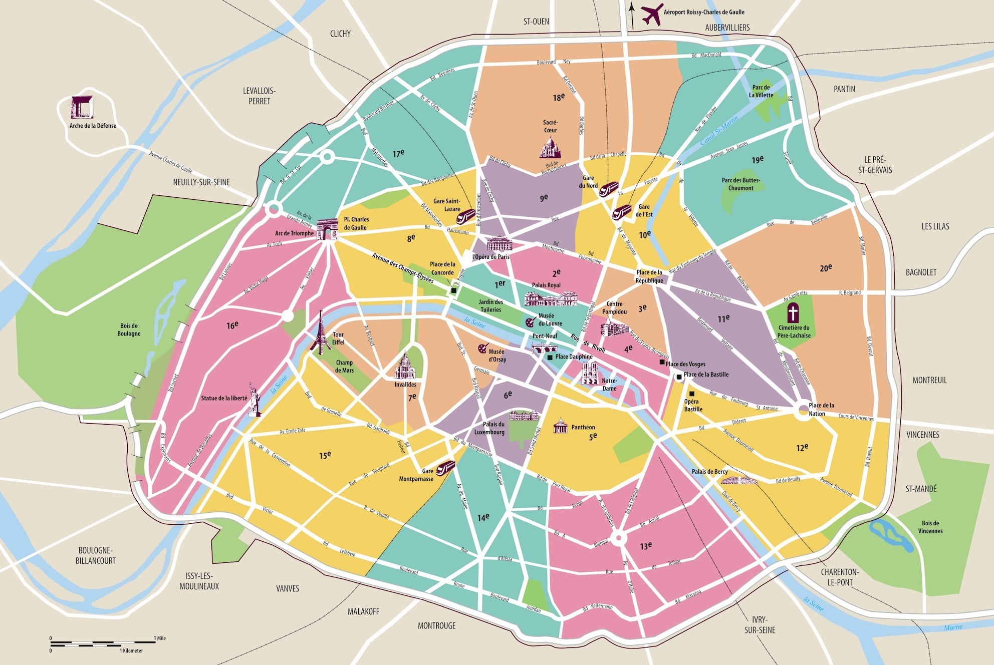 Париж округи на карте prime residence