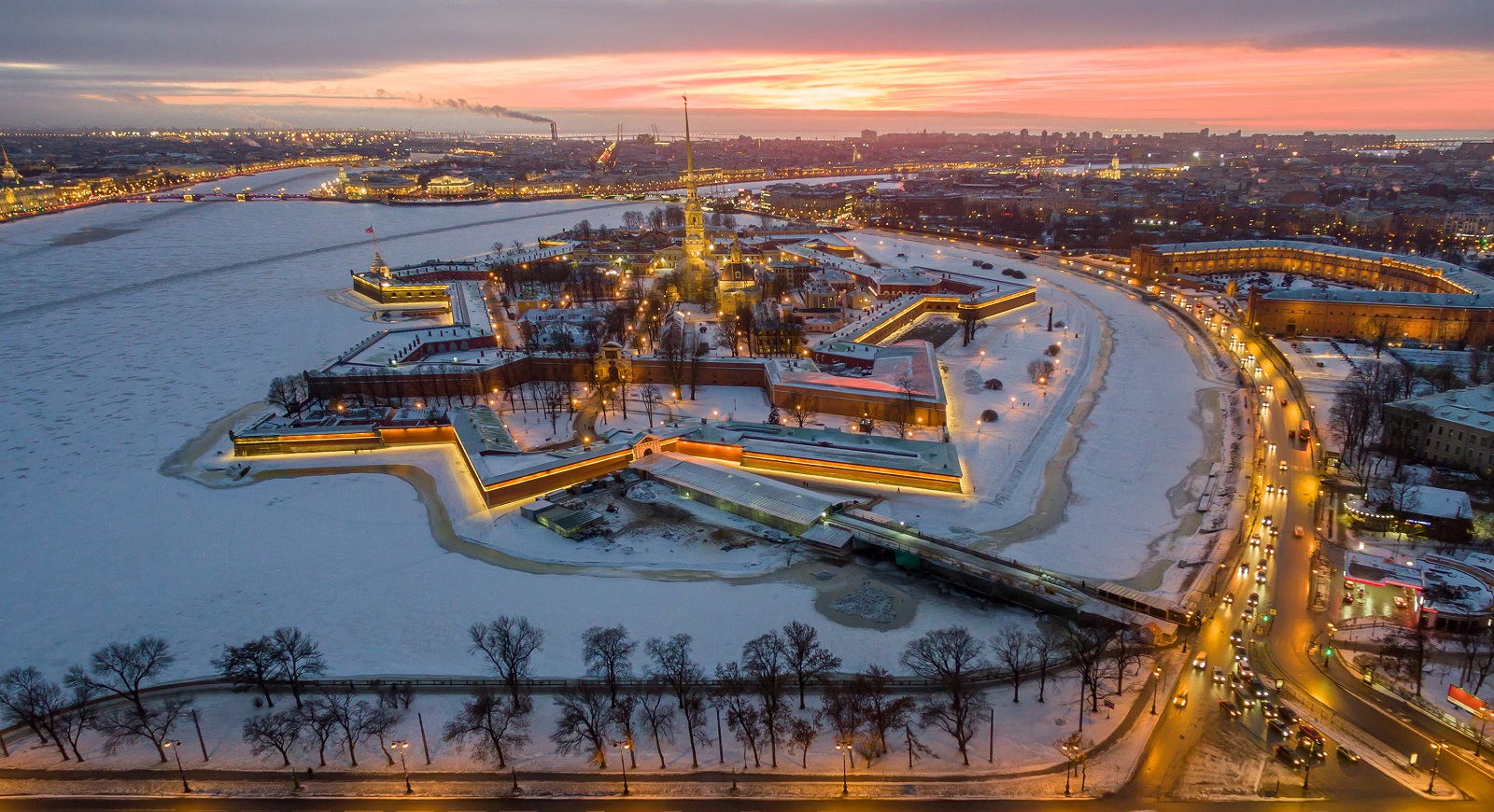 Петропавловская крепость Санкт Петербург зима