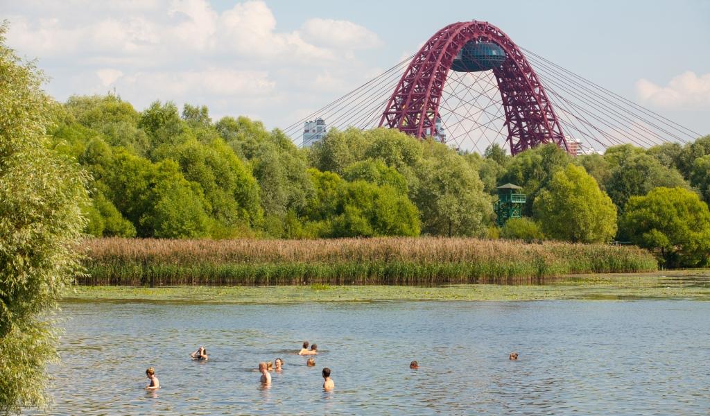 Левобережный пляж в москве фото