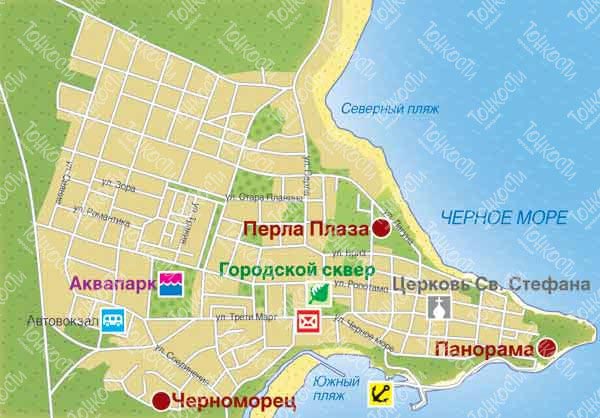 Карта города приморско ахтарска с улицами