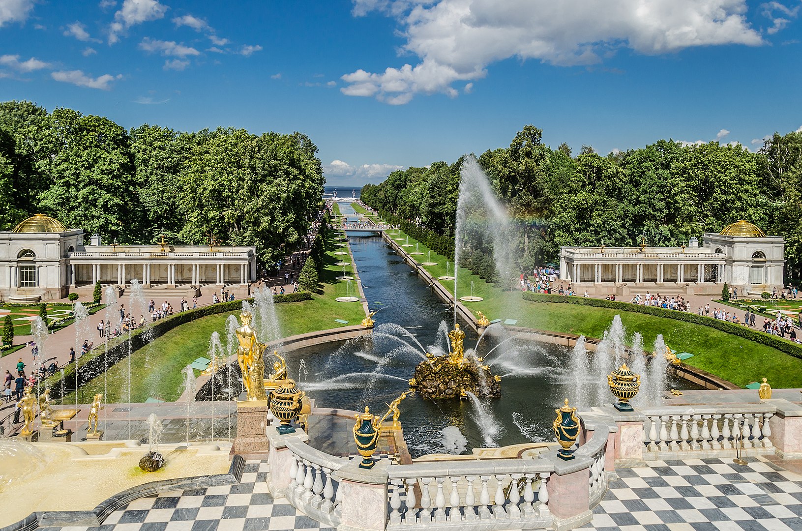 Нижний парк в Петергофе — подробное описание, адрес и фото