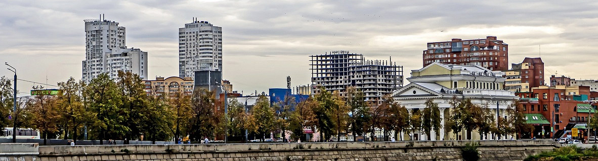 Вид на реку Миасс в центре города