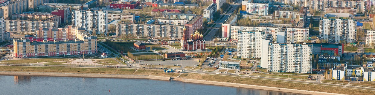 Город Нижневартовск, вид сверху