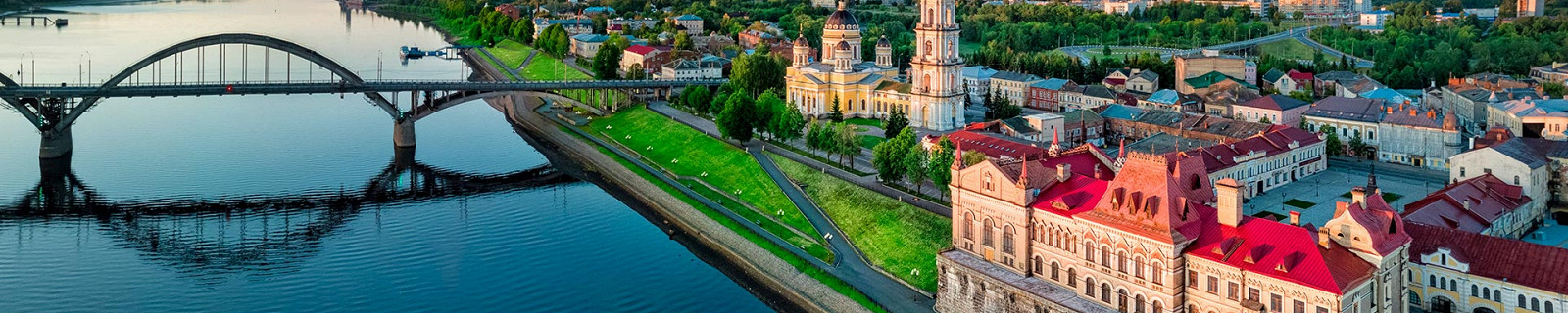 Вечерняя панорама Рыбинска