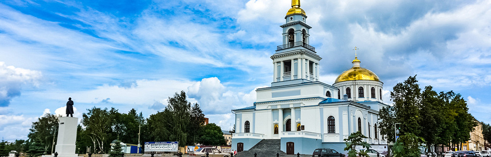 Воткинск, Россия, панорама главной площади города