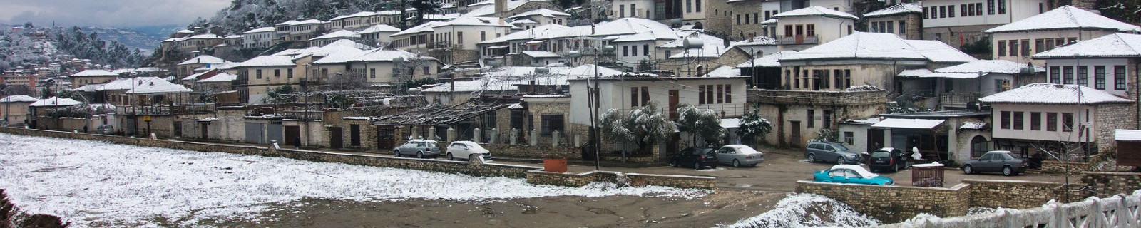 Берат в Албании зимой