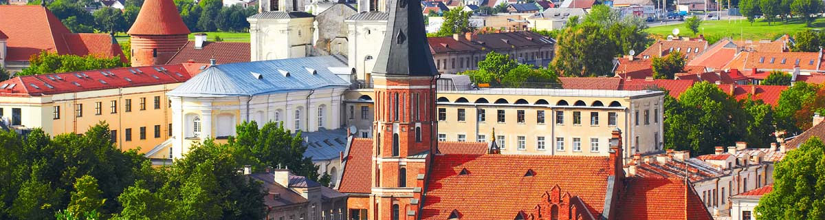 Красивый вид на Каунас