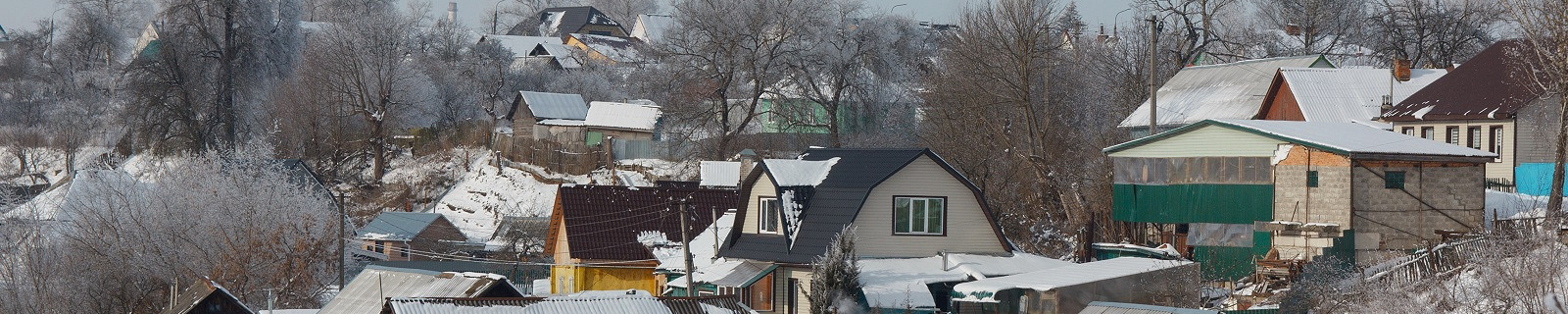 Красивые зимние дома Рославль