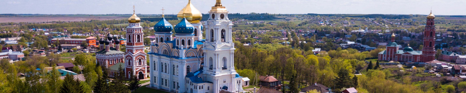 Болхов, Россия, вид с воздуха на исторический центр