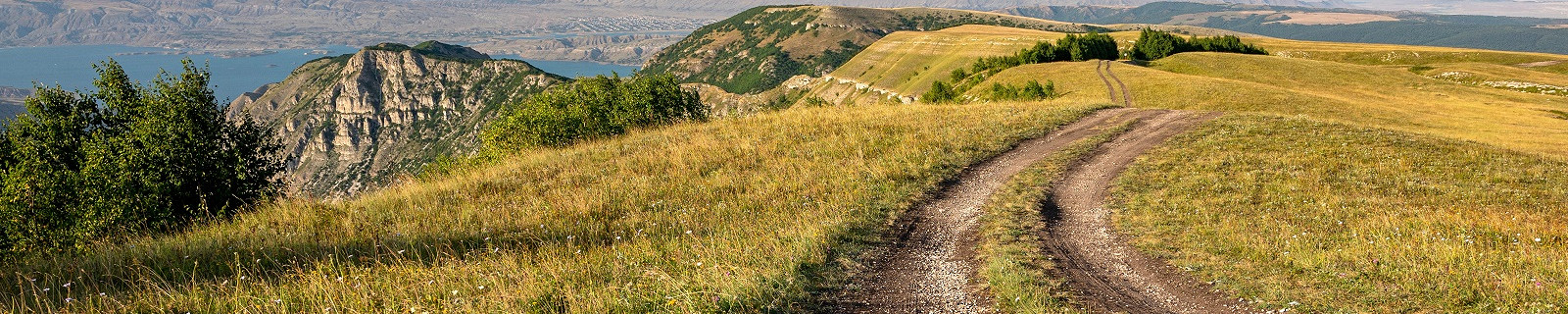 Поле в горах с цветами, Дагестан