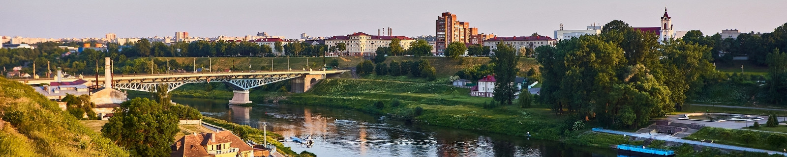 Гродно, Беларусь, река Неман, закат