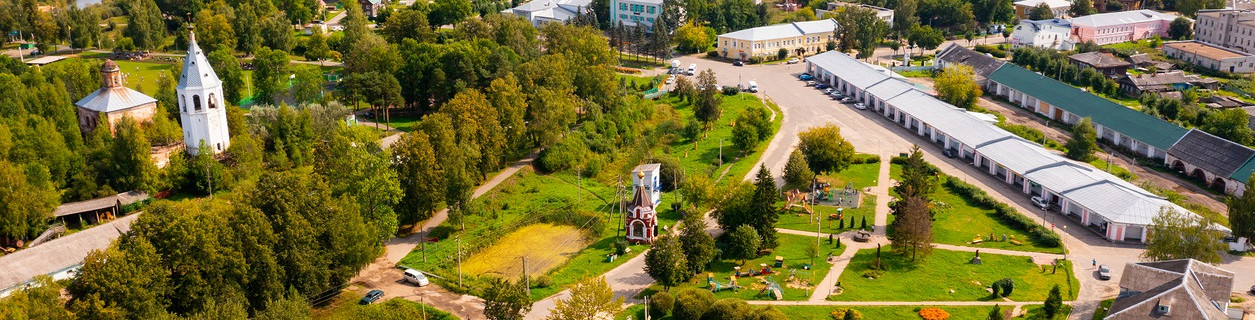 Вид на Любим, Ярославская область, Россия