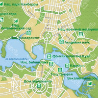 Центр Канберры карта