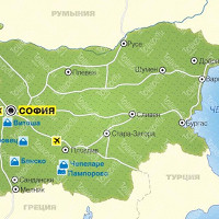 Зимние курорты Болгарии карта