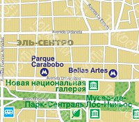 Центр Каракаса карта