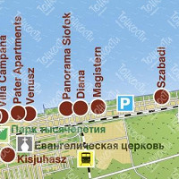 Центр Шиофока карта