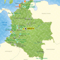 Колумбия карта