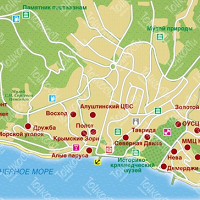Карта Алушты карта