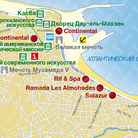 Центр Танжера карта