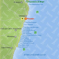 Окрестности Ресифи карта