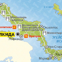 Остров Эвия карта