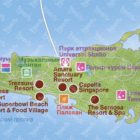 Карта Сентозы карта