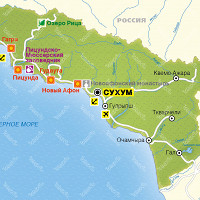 Абхазия карта