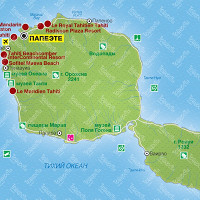 Карта Таити карта