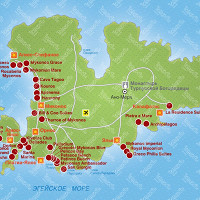 Остров Миконос карта