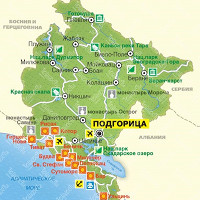 Карта Черногории карта