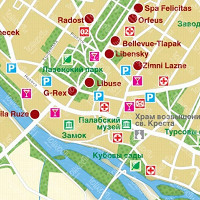 Карта Подебрад карта