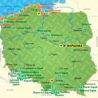 Летние курорты Польши карта
