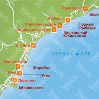 Карта Большой Алушты карта