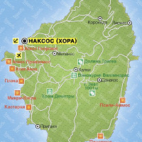 Остров Наксос карта