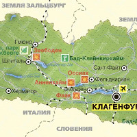 Земля Каринтия карта