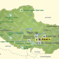 Карта Тибета карта
