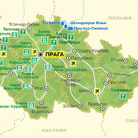 Зимние курорты Чехии карта