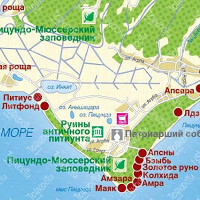Центр Пицунды карта