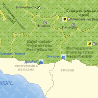 Курорты Кавказа карта