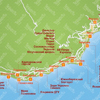 Курорты Большой Ялты карта