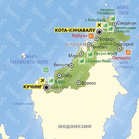 о. Борнео карта