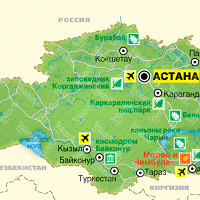 Казахстан карта