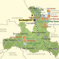 Летние курорты Зальцбурга карта