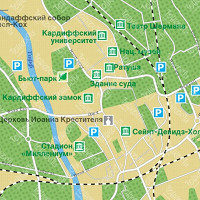 Центр Кардиффа карта