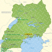 Карта Уганды карта