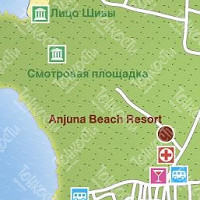 Побережье Анджуны карта