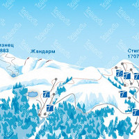 Склоны Драгобрата карта